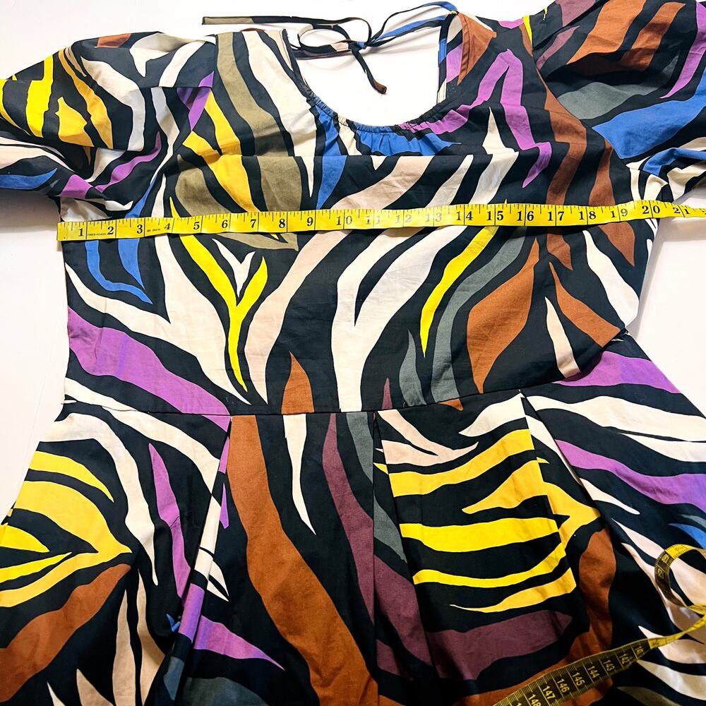 Who What Wear Puff Sleeve Dress Size L Large Multicolored - Picture 8 of 11